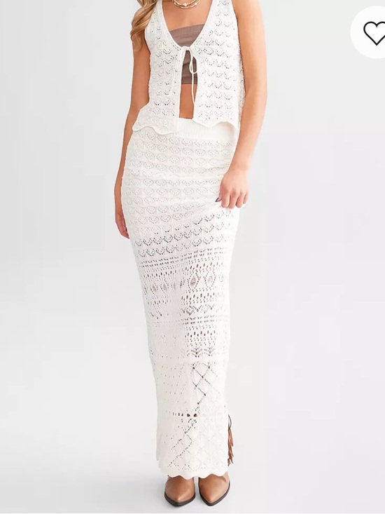 willow & root Dresses & Skirts - NWT Willow and Root Cream Crochet Maxi Skirt